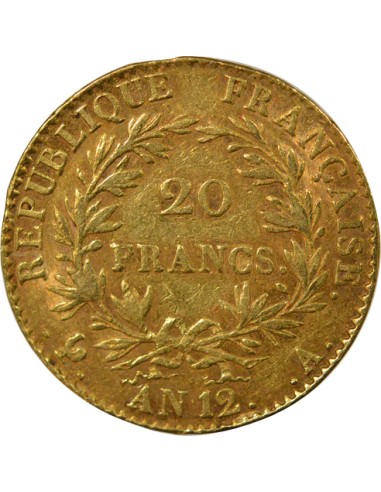 Roi d'Italie 20 francs Or An 12 A - Paris
