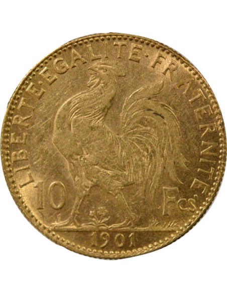 Coq 10 francs Or 1901 A Paris