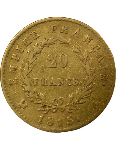 Roi d'Italie 100 Jours 20 francs Or 1815 A - Paris