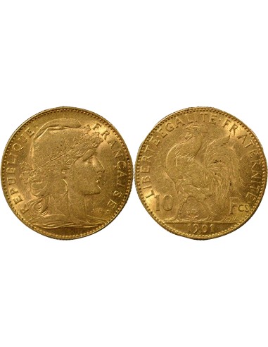 Coq 10 francs Or 1901 A Paris