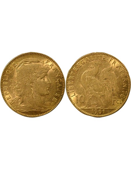 Coq 10 francs Or 1901 A Paris