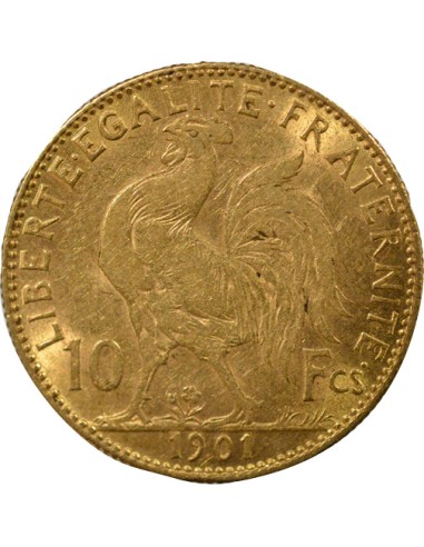 Coq 10 francs Or 1901 A Paris