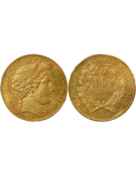 IIIe République 10 francs Or 1899 A - Paris