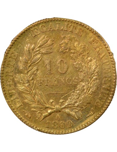 IIIe République 10 francs Or 1899 A - Paris