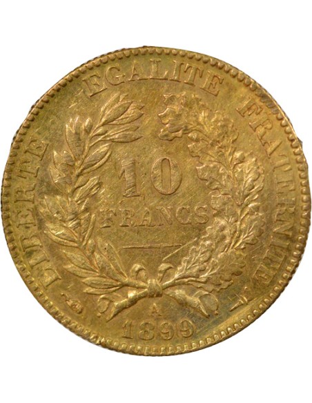 IIIe République 10 francs Or 1899 A - Paris