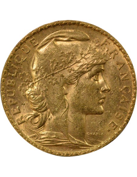 Coq 20 francs Or 1900 A Paris