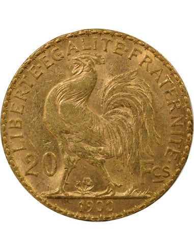 Coq 20 francs Or 1900 A Paris