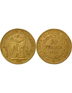 IIe République 20 francs Or 1848 A - Paris