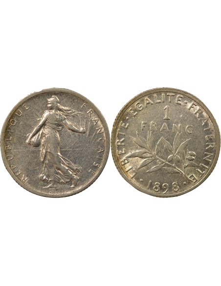 Semeuse 1 franc Argent 1898 A Paris