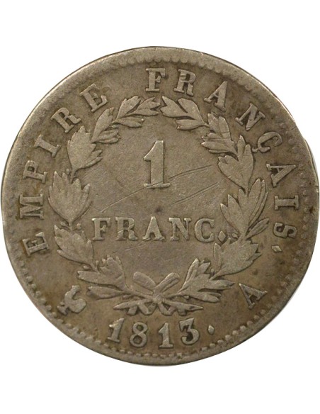 Roi d'Italie Empire 1 franc Argent 1813 A - Paris