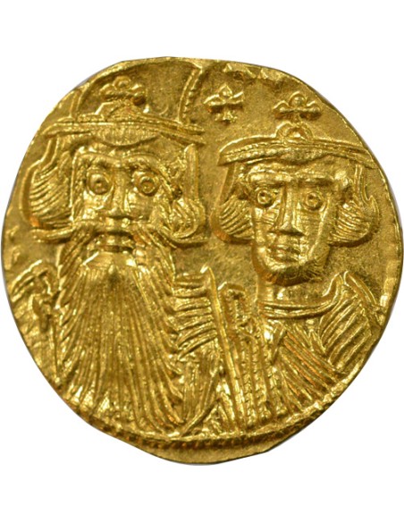 Empire Byzantin Constant II Héraclius Classe VI 1 solidus Or 661-663 Constantinople