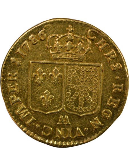 Louis XVI A la Tête nue 1 louis d'or Or 1786 AA Metz