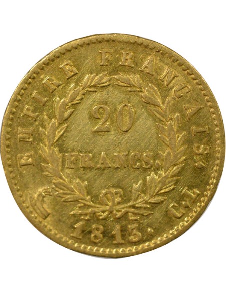Roi d'Italie Empire 20 francs Or 1813 CL Gênes