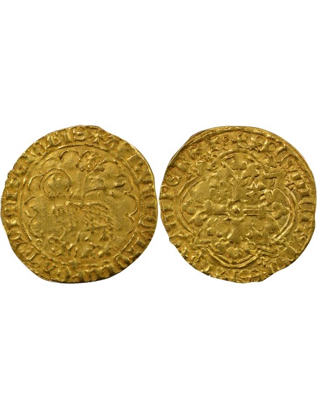 Charles VII 1 agnel d'or Or 1427-1462 N Montpellier