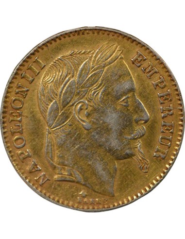 Napoléon III 20 francs Platine dorée 1869 BB Strasbourg