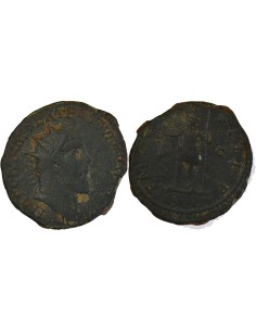 Empire des Gaules Postume Soldat à gauche 1 double sesterce Bronze 264-267