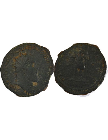 Empire des Gaules Postume Soldat à gauche 1 double sesterce Bronze 264-267