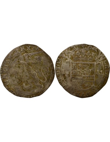 Pays-Bas Espagnol Felipe IV au Lion 1 escalin Argent 1641 Tournai