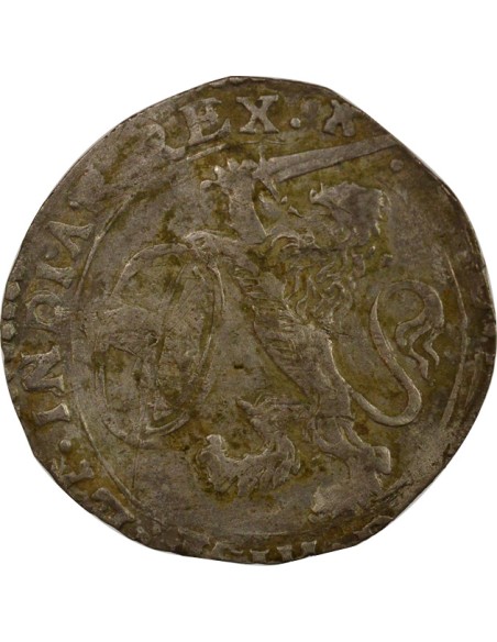 Pays-Bas Espagnol Felipe IV au Lion 1 escalin Argent 1641 Tournai