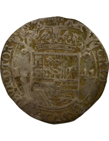 Pays-Bas Espagnol Felipe IV au Lion 1 escalin Argent 1641 Tournai