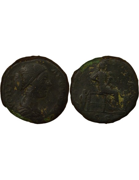 Rome Empire Lucille Fecunditas 1 sesterce Laiton 166-169 R Rome