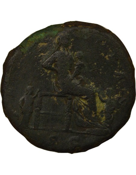 Rome Empire Lucille Fecunditas 1 sesterce Laiton 166-169 R Rome