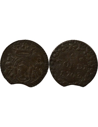 Etats Italiens Pascal Paoli 4 soldi Billon 1763 Murato