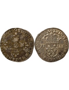 Louis XIV 1/4 ecu Argent 1646 T Nantes
