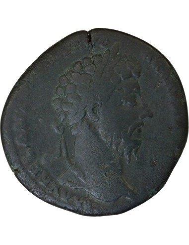 Rome Empire Marc Aurèle Victoire sur les Parthes 1 sesterce Laiton 166 R Rome