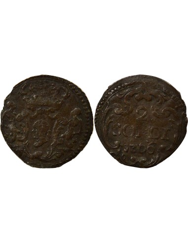 Etats Italiens Pascal Paoli 2 soldi Billon 1766 Murato