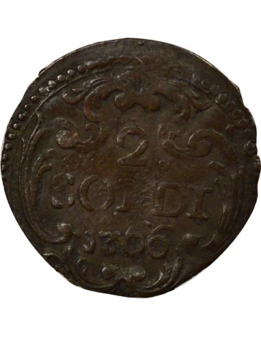 Etats Italiens Pascal Paoli 2 soldi Billon 1766 Murato