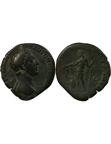 Rome Empire Commode Jupiter debout 1 sesterce Laiton 181 R Rome