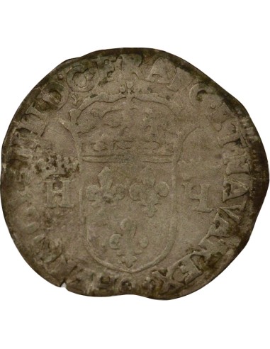 Roi de Navarre et de France aux Deux H Couronnés 1 douzain Billon 1593 Clermont-Ferrand