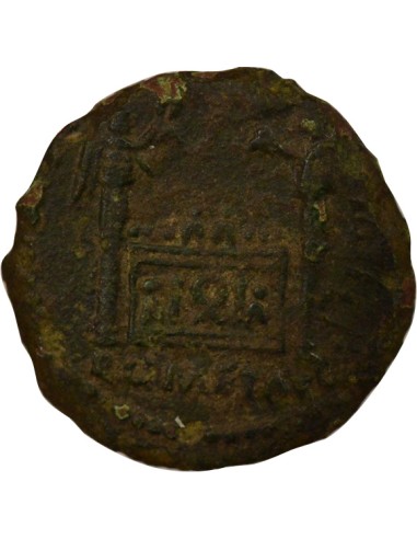 Rome Empire Tibère Autel des Gaules 1 semis Bronze 12-14 D Lyon