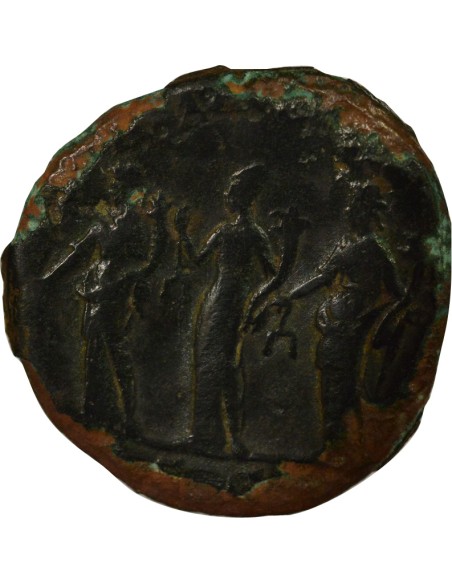 Rome Empire Septime Sévère Monnaies de l'Auguste 1 sesterce Laiton 194 R Rome