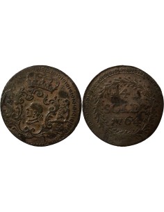 Etats Italiens Pascal Paoli 4 soldi Billon 1764 Murato