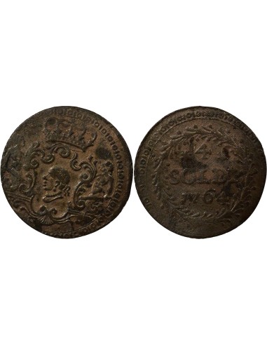 Etats Italiens Pascal Paoli 4 soldi Billon 1764 Murato