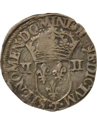 Henri III 1/4 ecu Argent 1583 T Nantes