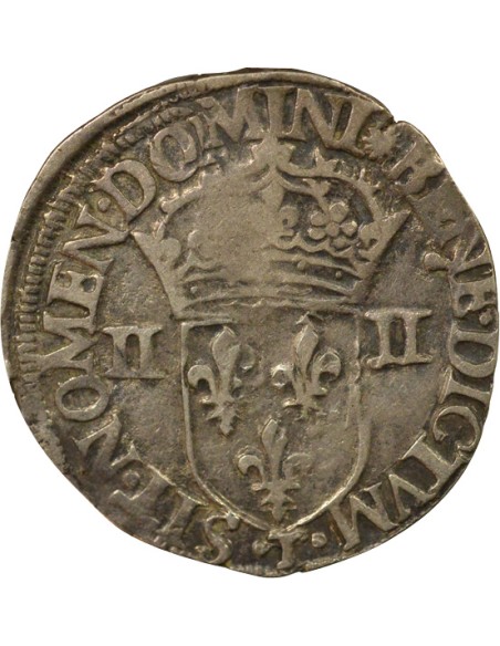 Henri III 1/4 ecu Argent 1583 T Nantes