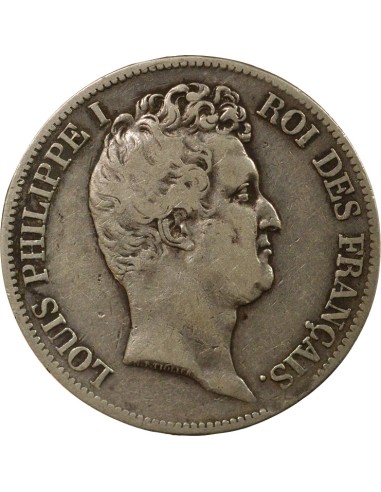 Louis-Philippe Ier Tr. en Creux 5 francs Argent 1831 T Nantes