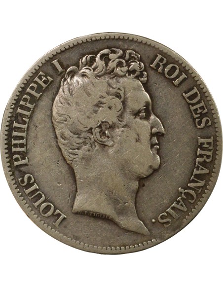 Louis-Philippe Ier Tr. en Creux 5 francs Argent 1831 T Nantes