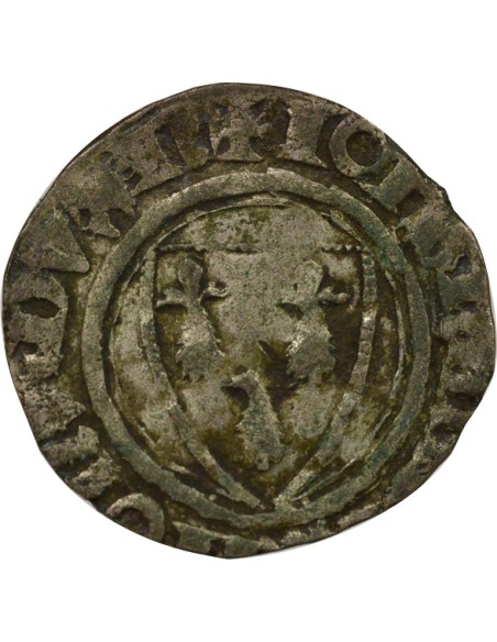 Duché de Bretagne  Jean IV de Bretagne 1 blanc guénar Argent 1385-1417 T Nantes