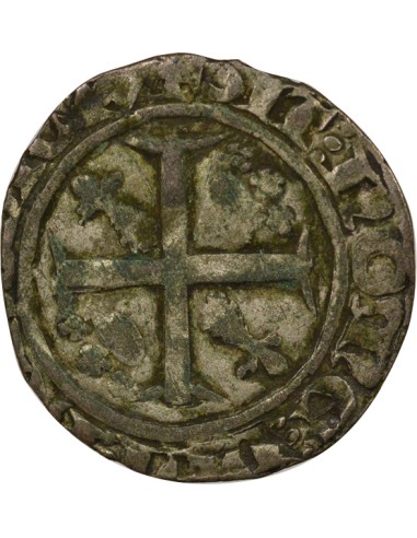 Duché de Bretagne  Jean IV de Bretagne 1 blanc guénar Argent 1385-1417 T Nantes