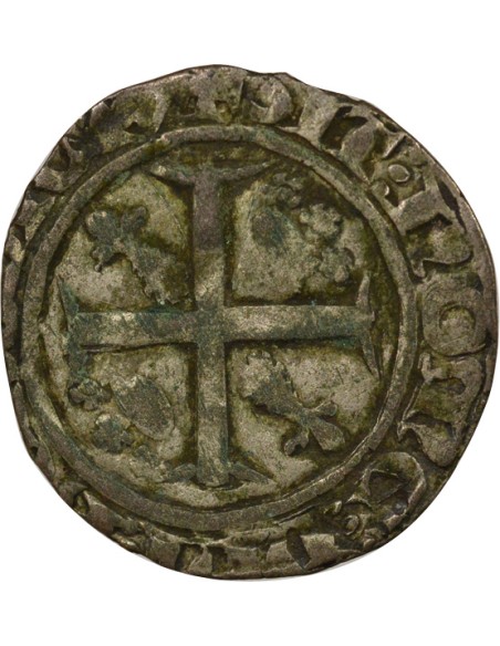 Duché de Bretagne  Jean IV de Bretagne 1 blanc guénar Argent 1385-1417 T Nantes