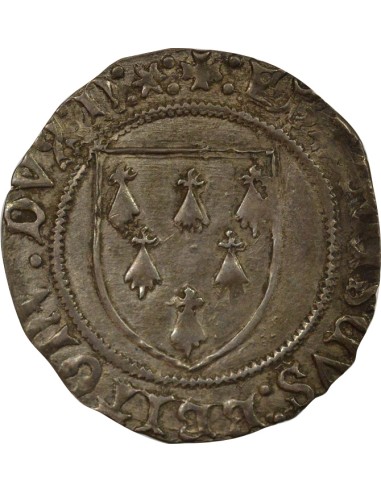 Duché de Bretagne François II de Bretagne A l'Ecu 1 gros Argent 1474-1484 T Nantes