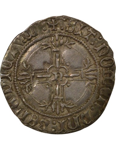 Duché de Bretagne François II de Bretagne A l'Ecu 1 gros Argent 1474-1484 T Nantes