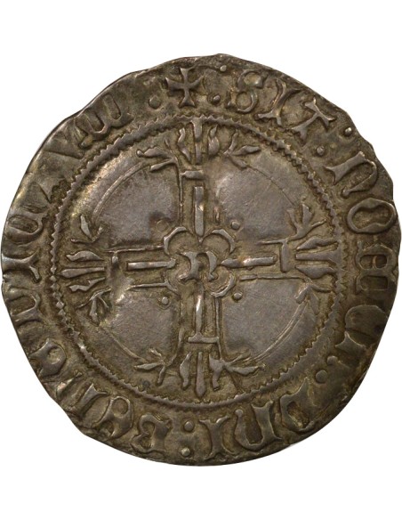 Duché de Bretagne François II de Bretagne A l'Ecu 1 gros Argent 1474-1484 T Nantes