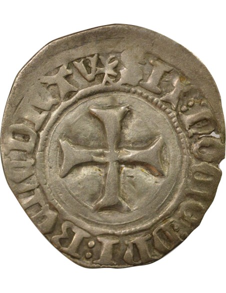 Duché de Bretagne Jean V dit le Sage à la Targe 1 blanc Billon 1434-1442 9 Rennes