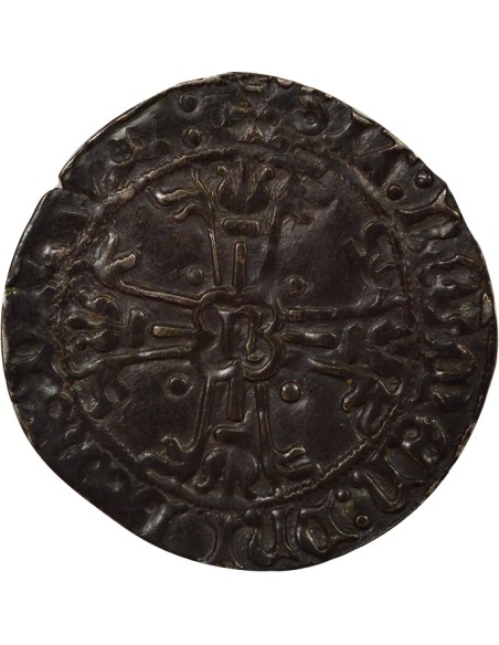 Duché de Bretagne François II de Bretagne A l'Ecu 1 gros Argent 1474-1484 T Nantes