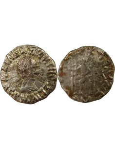 Grèce (Bactriane) Hermaeus 1 drachme Argent 90-70 Av JC